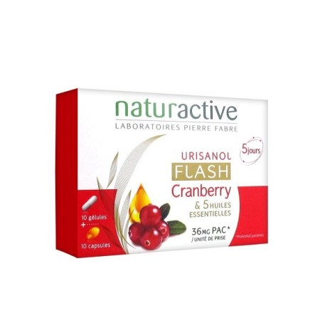 Naturactive Urisanol Flash Cranberry, Συμπλήρωμα Διατροφής με Κράνμπερι για την Υγεία του Ουροποιητικού Συστήματος 10 κάψουλες + 10 παστίλιες