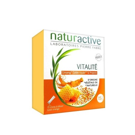 Naturactive Vitalite, Συμπλήρωμα Διατροφής με Τζίνσενγκ, Βασιλικό Πολτό & Πρόπολη 15 φακελίσκοι
