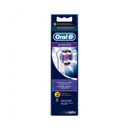 ORAL-B 3D White, Ανταλλακτικές Κεφαλές για Προηγμένο Καθαρισμό & Λεύκανση 2τμχ