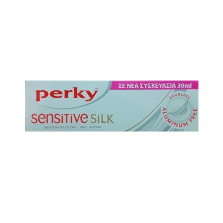 Perky Sensitive Silk Cream Αποσμητική Κρέμα Μεγάλης Διάρκειας 30ml