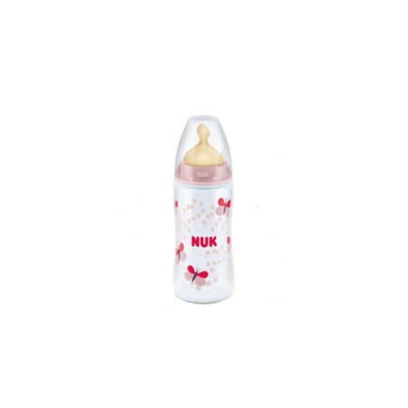 Nuk First Choice+, Πλαστικό Μπιμπερό με Θηλή από Καουτσούκ (0-6 μηνών) 300ml
