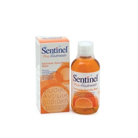 Sentinel Plus Mouthwash, Στοματικό Διάλυμα με Καλέντουλα, Ποτεντίλλη και Μύρρο 250ml