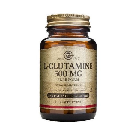 Solgar L-Glutamine 500mg, Γλουταμίνη Ελεύθερης Μορφής 50 φυτικές κάψουλες