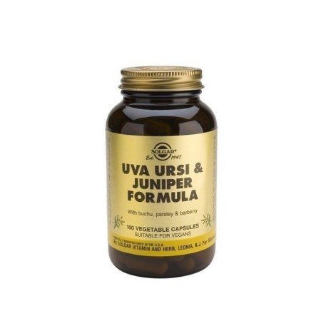 Solgar Uva Ursi & Juniper Formula, Συμπλήρωμα Διατροφής με Διουρητική και Αντισηπτική Δράση 100 φυτικές κάψουλες