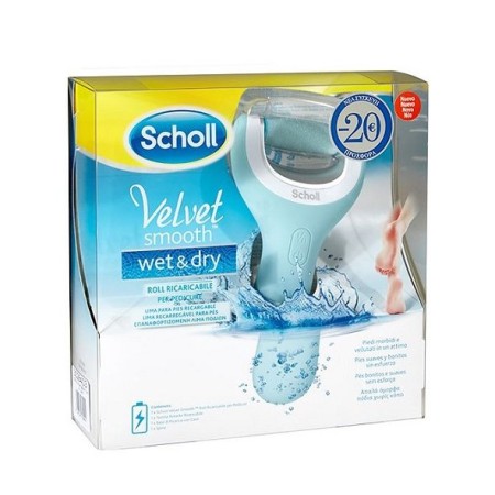 Scholl Velvet Smooth Wet & Dry, Επαναφορτιζόμενη Ηλεκτρική Λίμα Ποδιών