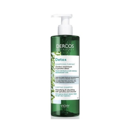 Vichy Dercos Nutrients Detox Shampooing Purifiant, Σαμπουάν Εντατικού Καθαρισμού για Λιπαρά Μαλλιά 250ml