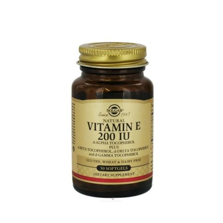 Solgar Vitamin E Natural 200iu, Βιταμίνη Ε Φυσικής Πηγής 50 μαλακές κάψουλες