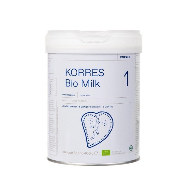 Korres Bio Milk 1 Βιολογικό Αγελαδινό Γάλα Για Βρέφη Από 0 Έως 6 Μηνών 400gr