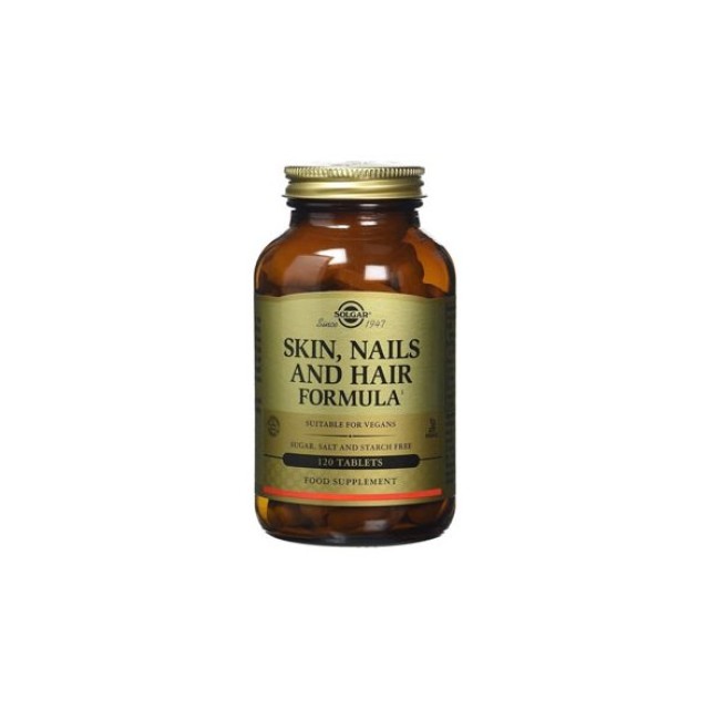Solgar Skin Nails And Hair Ολοκληρωμένη Φόρμουλα για Δέρμα, Νύχια και Μαλλιά 120 ταμπλέτες