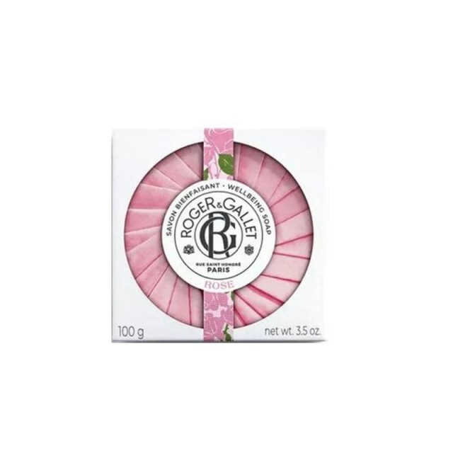 Roger & Gallet Rose Perfumed Soap Bar 100grΓυναικείο Αναζωογονητικό Φυτικό Σαπούνι Σώματος με Άρωμα Τριαντάφυλλο
