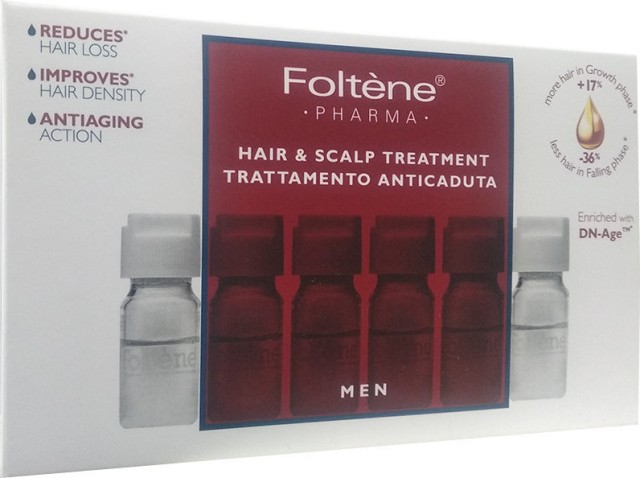 Foltene - Men Hair & Scalp Treatment Αγωγή με Αμπούλες Κατά της Ανδρικής Τριχόπτωσης 12Abs