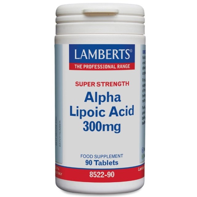 Lamberts Alpha Lipoic Acid 300mg, Συμπλήρωμα Διατροφής με Άλφα Λιποϊκό Οξύ 90 ταμπλέτες 8522-90