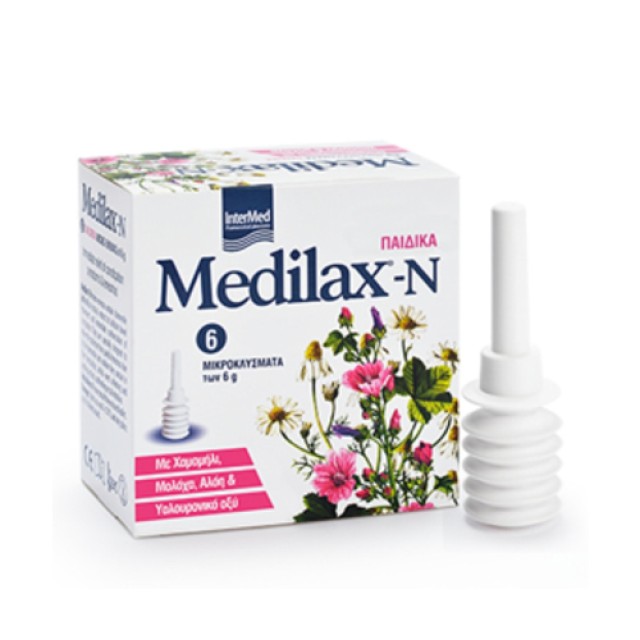 Intermed Medilax-N Παιδικό Μικροκλύσματα με Χαμομήλι & Μολόχα 6τμχ x 6gr