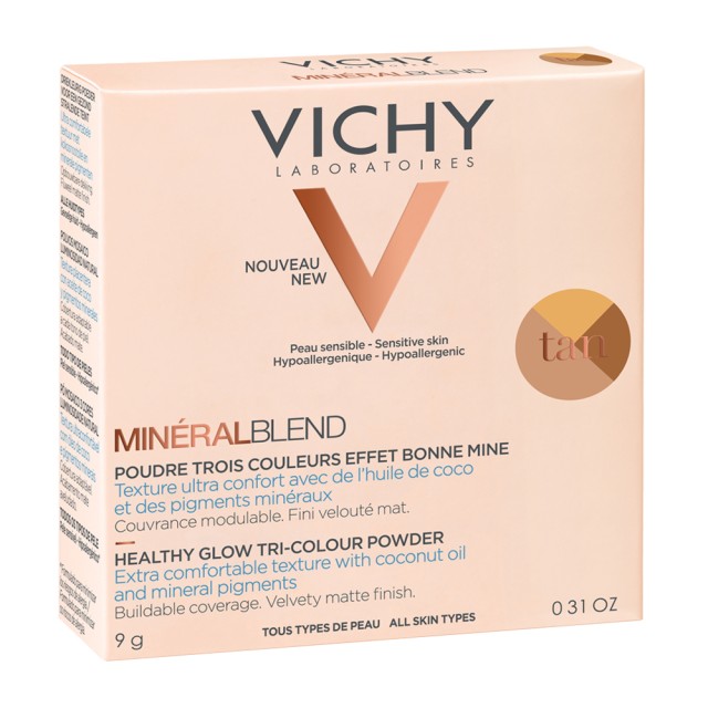Vichy Mineral Blend Tan, Τρίχρωμη Πούδρα για Φυσική Λάμψη 9g