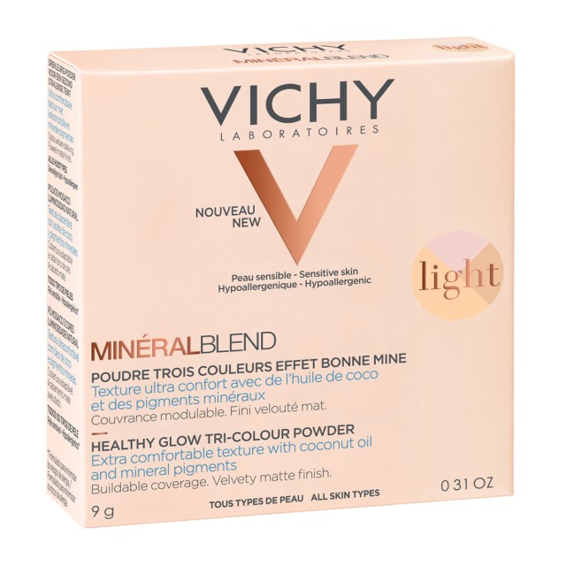 Vichy Mineral Blend Light, Τρίχρωμη Πούδρα για Φυσική Λάμψη 9g
