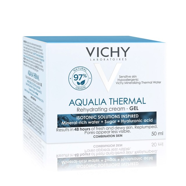 Vichy Aqualia Thermal Rehydrating Cream Gel, Ενυδατική Κρέμα Αναπλήρωσης για Μικτές Επιδερμίδες σε μορφή Τζέλ 50ml