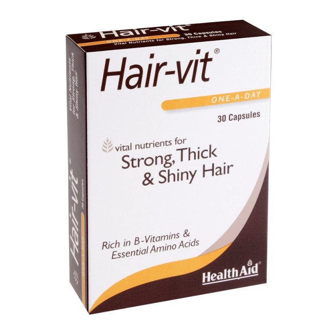 Health Aid Hair-vit 30caps, Συμπλήρωμα Διατροφής για την Υγεία των Μαλλιών 30 κάψουλες