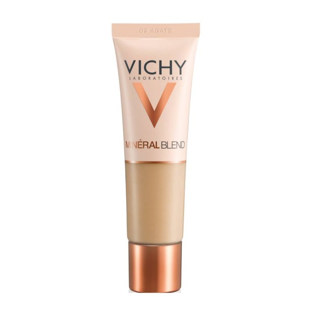 Vichy Mineral Blend Make-Up Fluid 09 Cliff, Ενυδατικό Fond de Teint 16 ωρών για Επιδερμίδα Γεμάτη Φρεσκάδα 30ml