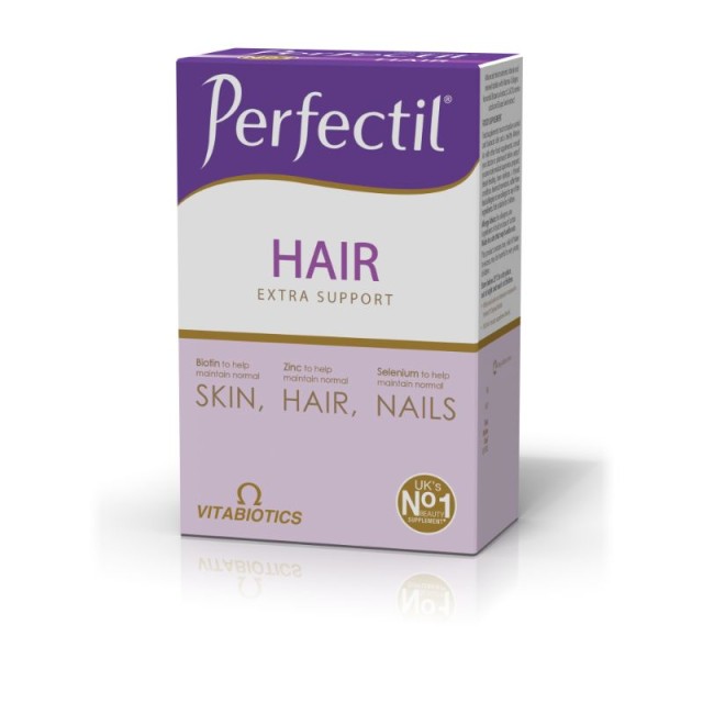 Vitabiotics Perfectil Hair Extra Support,Skin/Hair/Nails Ενισχυμένη Φόρμουλα για την Καλή Υγεία των Μαλλιών 60 tabs