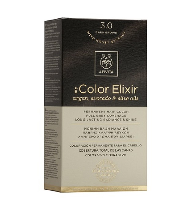 Apivita My Color Elixir 3.0, Βαφή Μαλλιών Καστανό Σκούρο 1τμχ