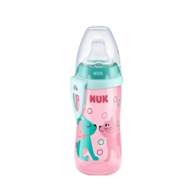 Nuk Active Cup, Παγουράκι 300ml Ροζ-Σιελ από 12 μηνών