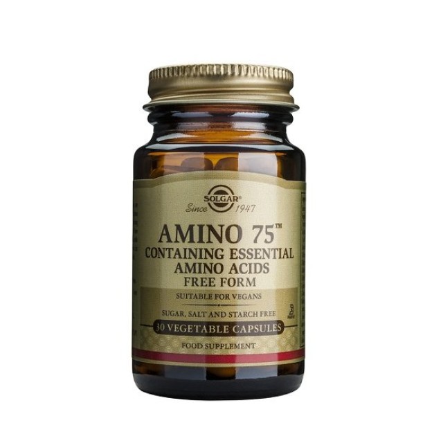 Solgar Amino 75 Σύμπλεγμα Αμινοξέων 30 φυτικές κάψουλες