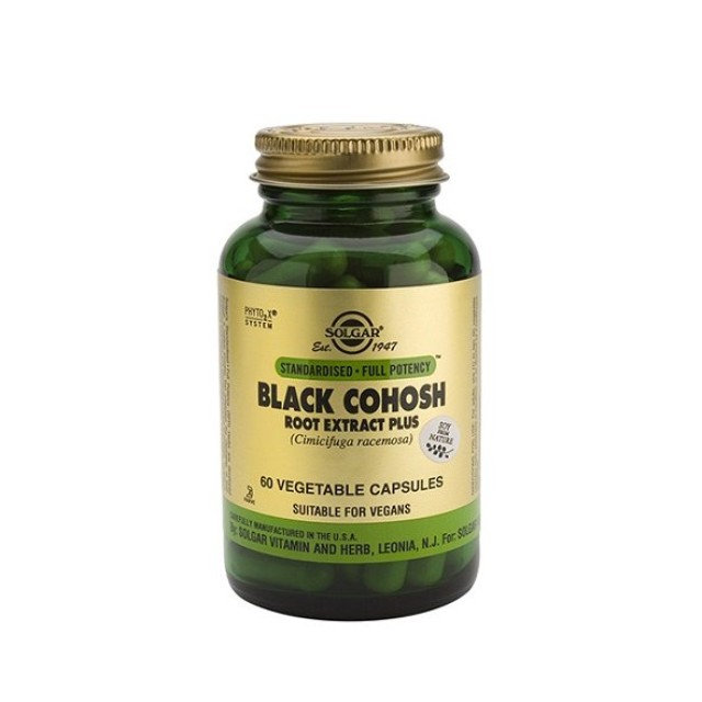 Solgar Black Cohosh Extract, Τιτλοδοτημένο Φυτικό Εκχύλισμα για τα Συμπτώματα της Εμμηνόπαυσης 60 φυτικές κάψουλες