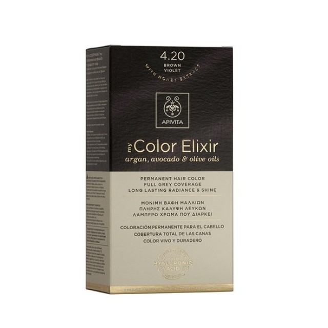 Apivita My Color Elixir 4.20, Βαφή Μαλλιών Καστανό Βιολετί 1τμχ
