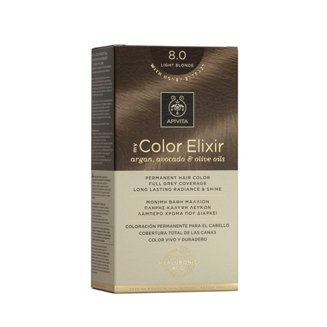 Apivita My Color Elixir 8.0, Βαφή Μαλλιών Ξανθό Ανοιχτό 1τμχ