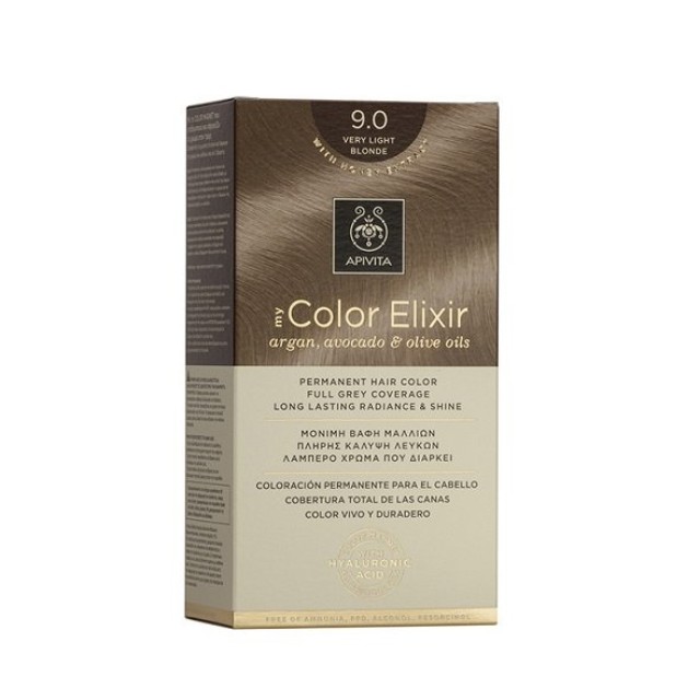 Apivita My Color Elixir 9.0, Βαφή Μαλλιών Ξανθό Πολύ Ανοιχτό 1τμχ