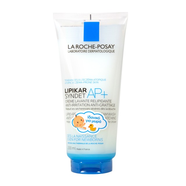 La Roche-Posay Lipikar Syndet AP+ Cream, Κρέμα Καθαρισμού για Αναπλήρωση Λιπιδίων κατά των Ερεθισμών 200ml