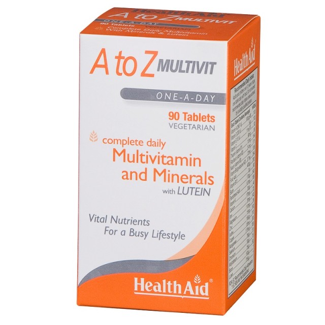 Health Aid A to Z Multivit with Lutein, Πολυβιταμίνες 90tabs