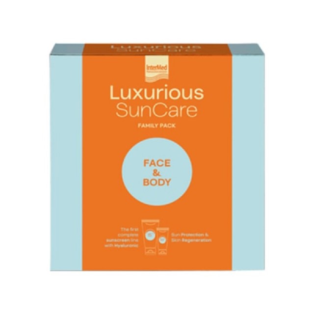 Intermed Luxurious SunCare Face & Body Family Pack με High Protection Face Cream SPF50, 75ml & Sun Protection Body Cream SPF15, 200ml