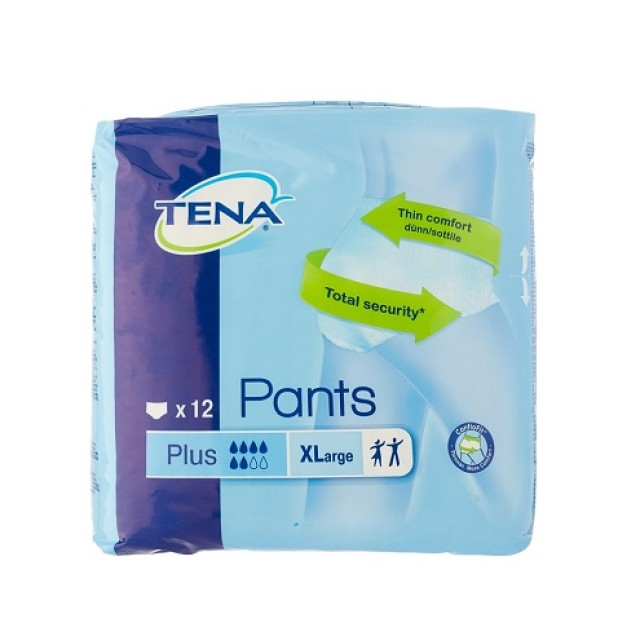 Tena Pants Plus X-Large, Προστατευτικά Εσώρουχα Ακράτειας (120cm-160cm) 12τμχ