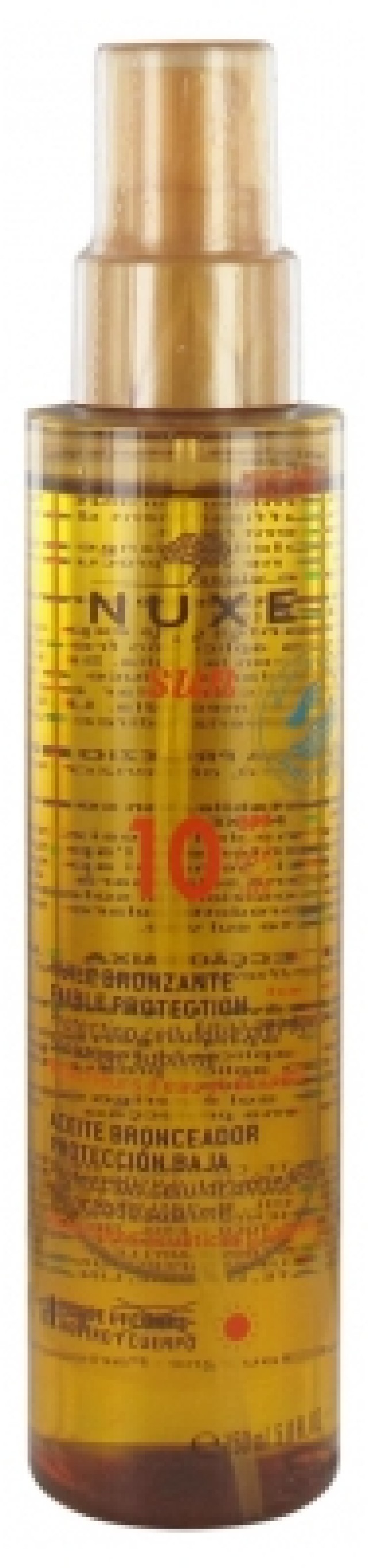 Nuxe Suntan Oil Spf10, Λάδι Μαυρίσματος για Πρόσωπο & Σώμα 150ml