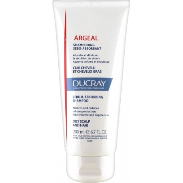 Ducray Argeal Shampoo Σαμπουάν για Λιπαρά Μαλλιά 200ml