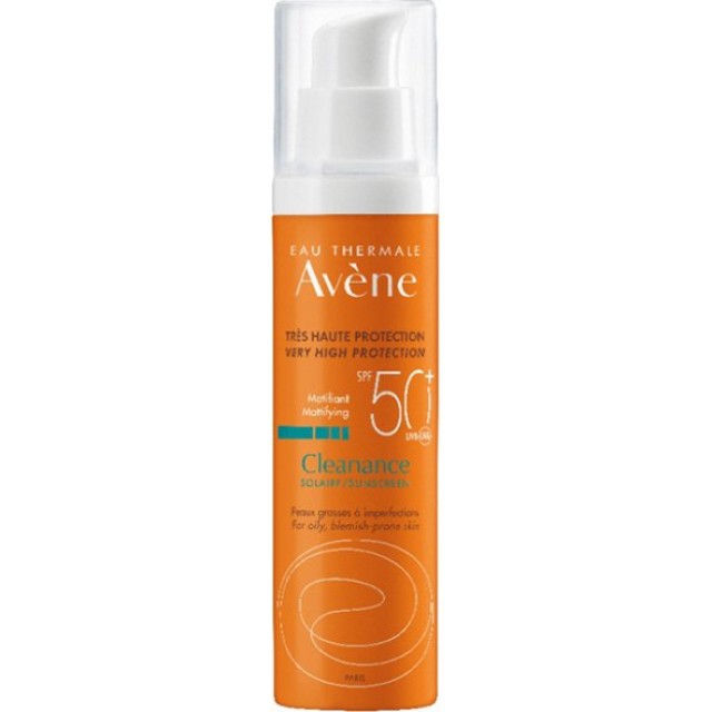 Avene Soins Solaires Cleanance SPF50+ Αντηλιακή Κρέμα για Λιπαρό Δέρμα με Τάση Ακμής 50ml