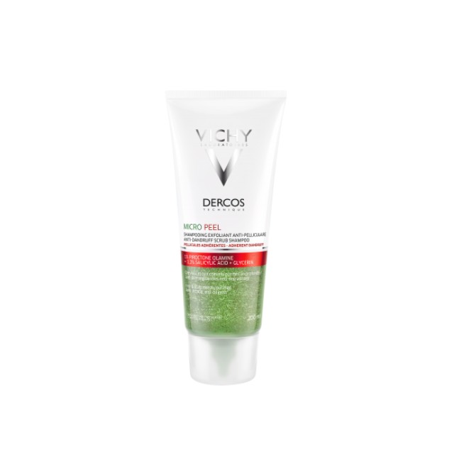 Vichy Dercos Micro-Peel Shampoo, Αντιπιτυριδικό Σαμπουάν για Απολέπιση 200ml