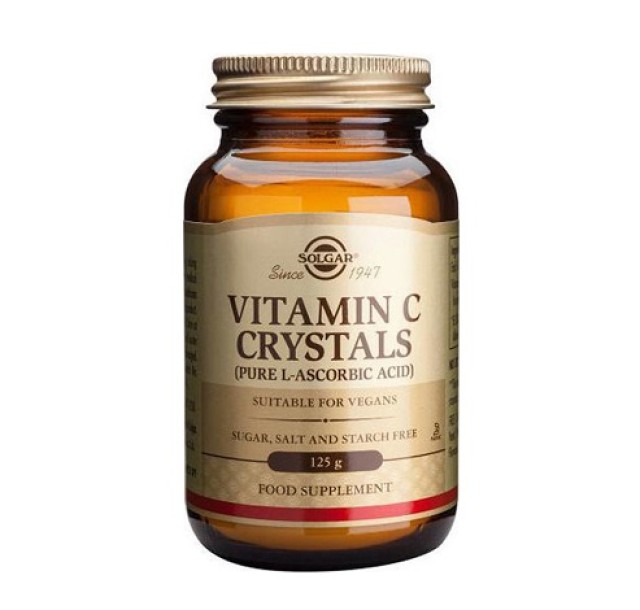 Solgar Vitamin C Crystals, Βιταμίνη C σε Μορφή Σκόνης Ασκορβικού Οξέος 125g