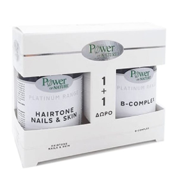 Power Of Nature Platinum Range Hairtone Nails & Skin 30caps + ΔΩΡΟ Platinum Range Vitamin B-Complex 20c