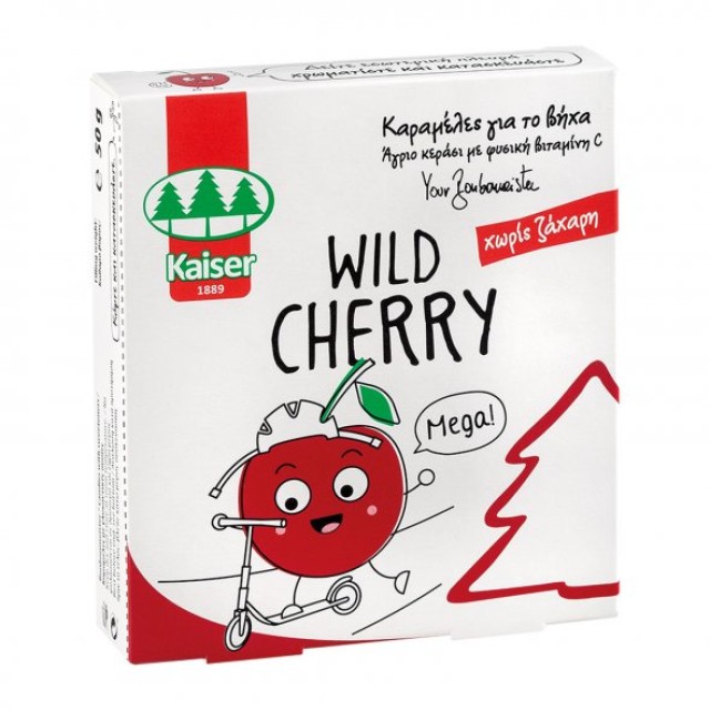 Kaiser καραμέλες λαιμού Wild Cherry παιδική 50gr