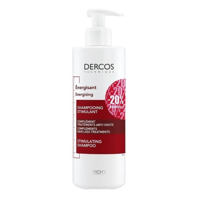 Vichy Dercos Energy+ Stimulating Shampoo - Σαμπουάν Τριχόπτωσης, 400ml (PROMO -20%)