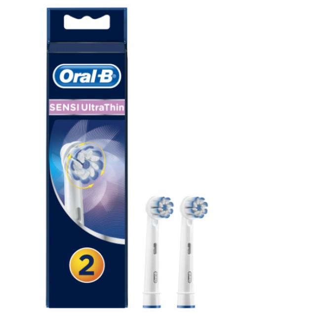 Oral-B Sensi Ultrathin Ανταλλακτικές Κεφαλές Ηλεκτρικής Οδοντόβουρτσας 2τμχ