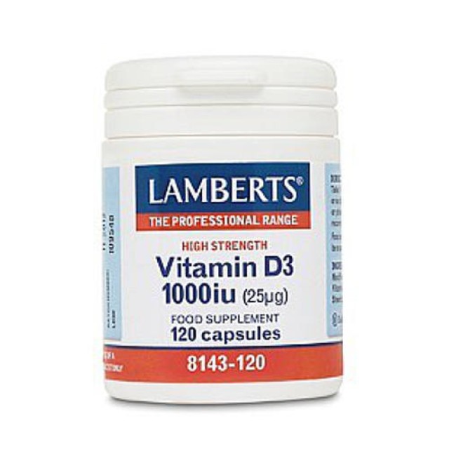 Lamberts Vitamin D3 1000IU (25mg) 120 κάψουλες 8143-120