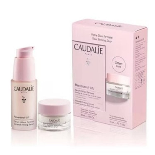 Caudalie Resveratrol Lift Instant Firming Serum 30ml+Firming Cashmere Cream 15ml