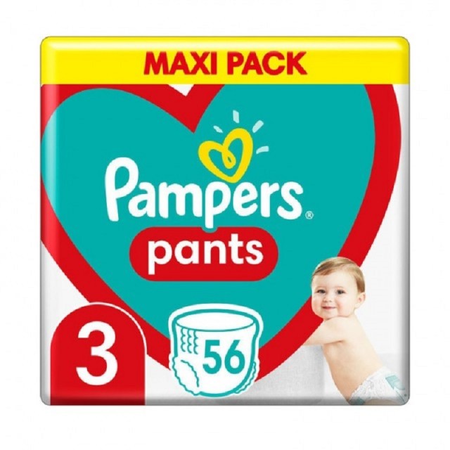 Pampers Maxi Pack Pants No.3 (6-11kg) Πάνα-Βρακάκι 56τμχ