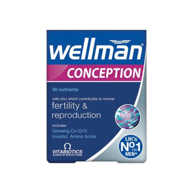 Vitabiotics Wellman Conception, Συμπλήρωμα για την Υποστήριξη του Ανδρικού Αναπαραγωγικού Συστήματος 30tabs