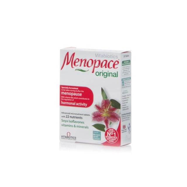 Vitabiotics Menopace, Συμπλήρωμα για τα Συμπτώματα της Εμμηνόπαυσης 30tabs