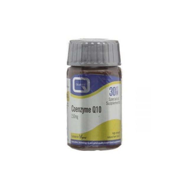 Quest Coenzyme Q10 150mg, Συμπλήρωμα Διατροφής με Συνένζυμο Q10, 30 ταμπλέτες