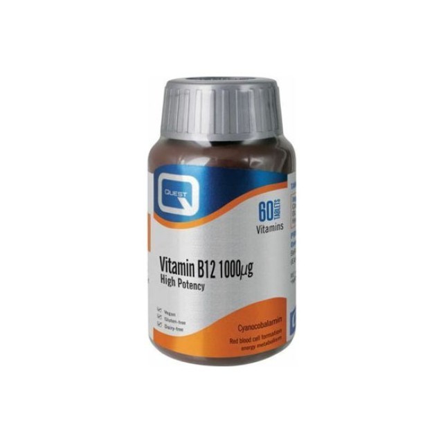 Quest Vitamin B12 1000μg, Συμπλήρωμα Διατροφής 60Tabs
